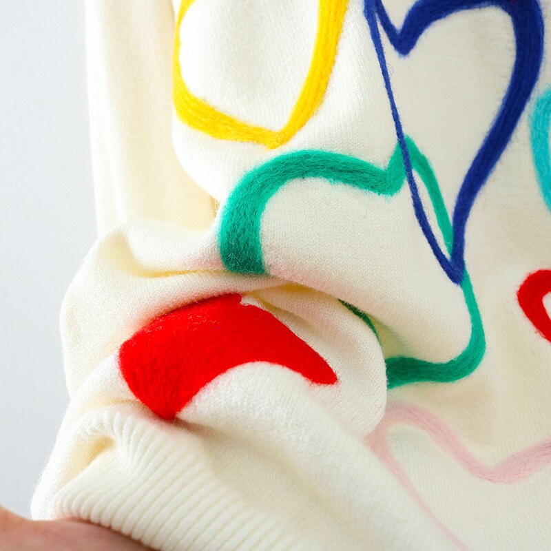 Colorful Heart Love Sweater