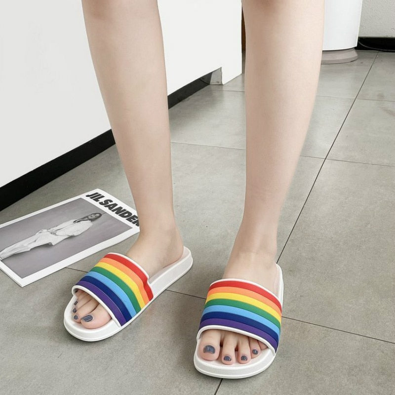 Rainbow Flat Sleepers Sandals