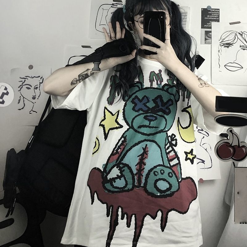 Harajuku Pastel Goth Bear T-Shirt