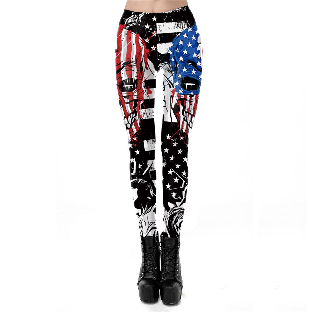 Gothic Skull Printed Leggings