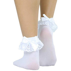 White Lace Ruffle Princess Ankle Socks