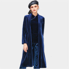 Velvet Long Elegant Winter Coat