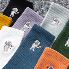 Solid Color Astronaut Socks