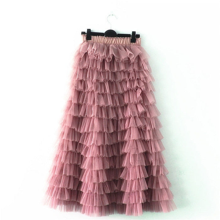 Ruffled Mesh Tutu Skirts