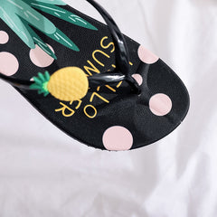 Cartoon Pineapple Strawberry Flip Flops Sandals