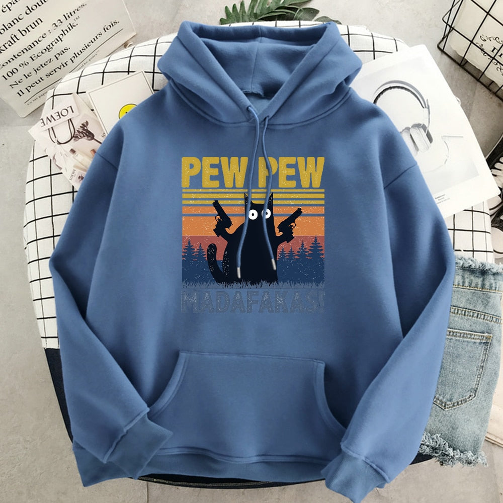 Cat Pew Pew Madafakas Hoodie