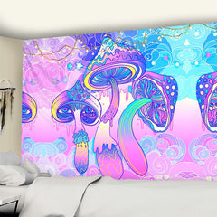 Indian Mandala Psychedelic Mushroom Tapestry Wall