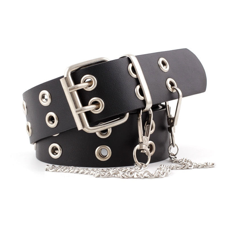 PU Leather Punk Metal Belt