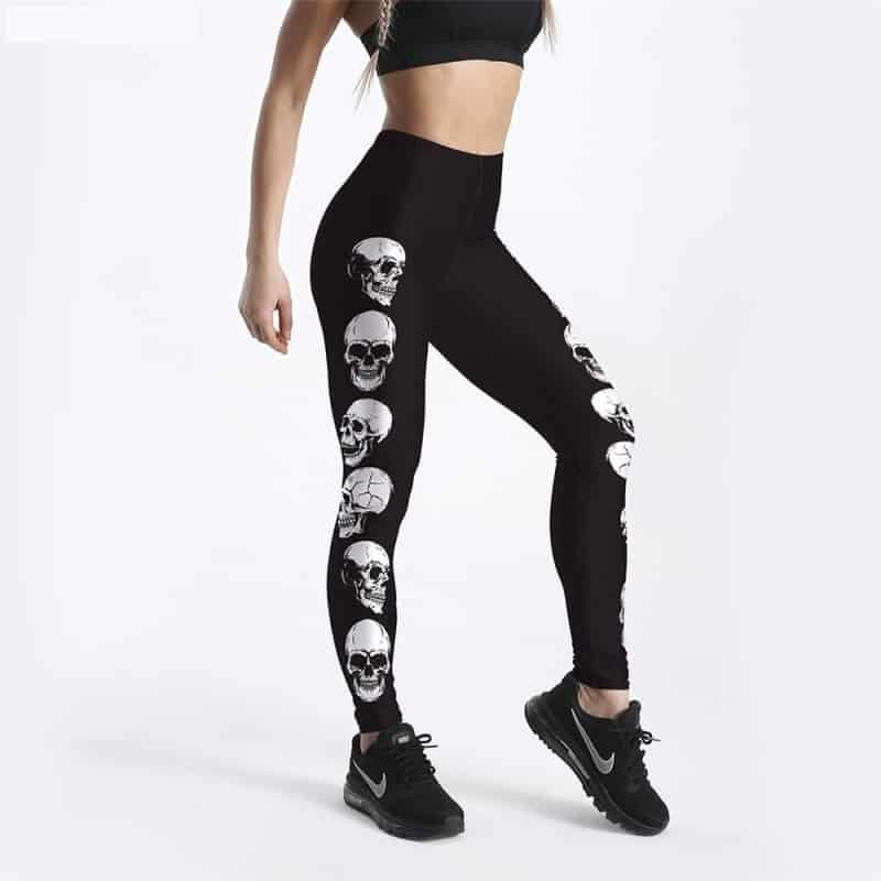 Goth Aesthetic Steampunk Skeleton Legging