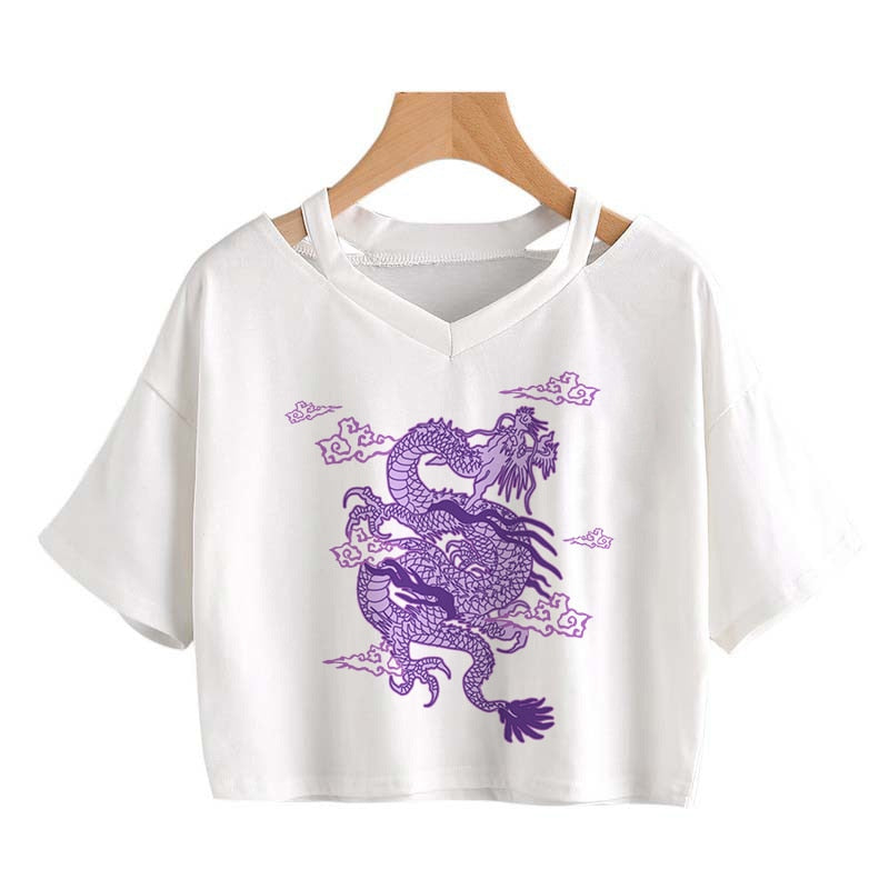 Purple Dragon Crop Top