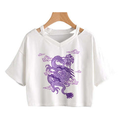 Purple Dragon Crop Top