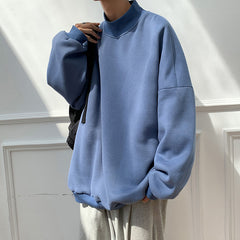 Korean Fashion Stand-up Collar Pastel Sweatshirt