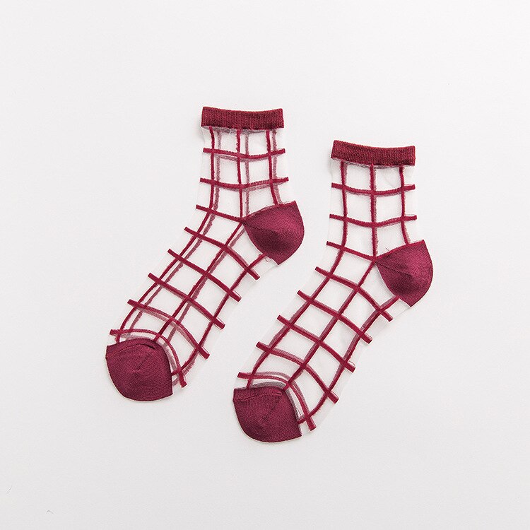 Transparent Glass Silk Socks