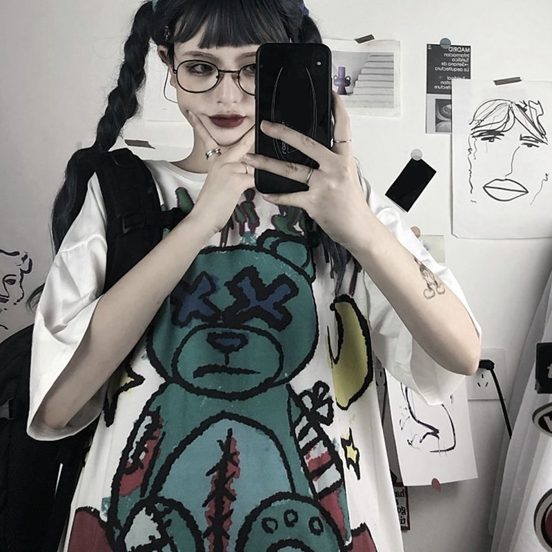 Harajuku Pastel Goth Bear T-Shirt