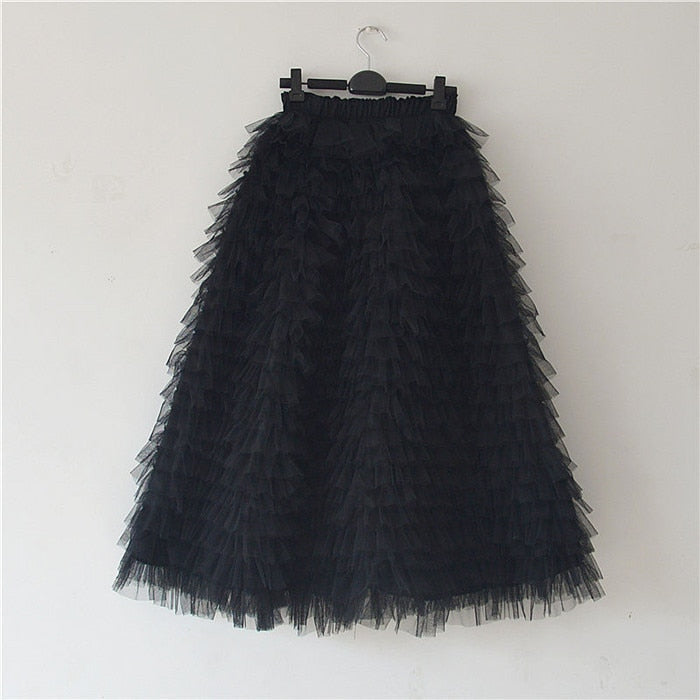 Ruffled Mesh Tutu Skirts