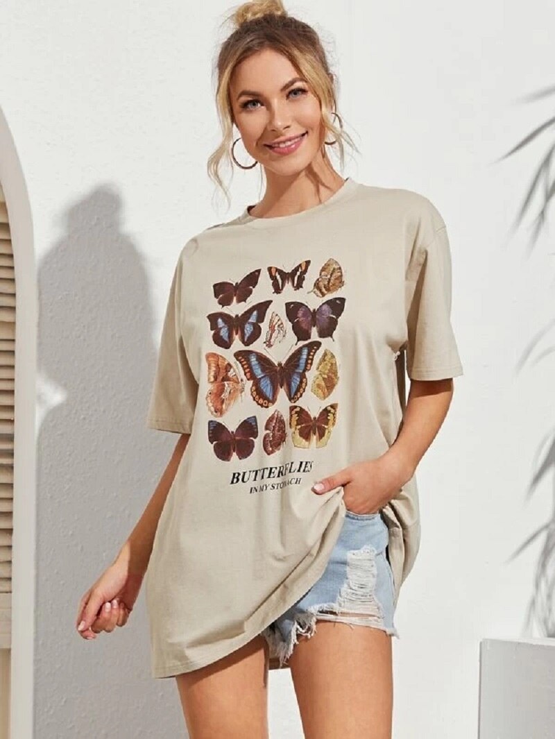 Different Color Butterfly T-Shirt