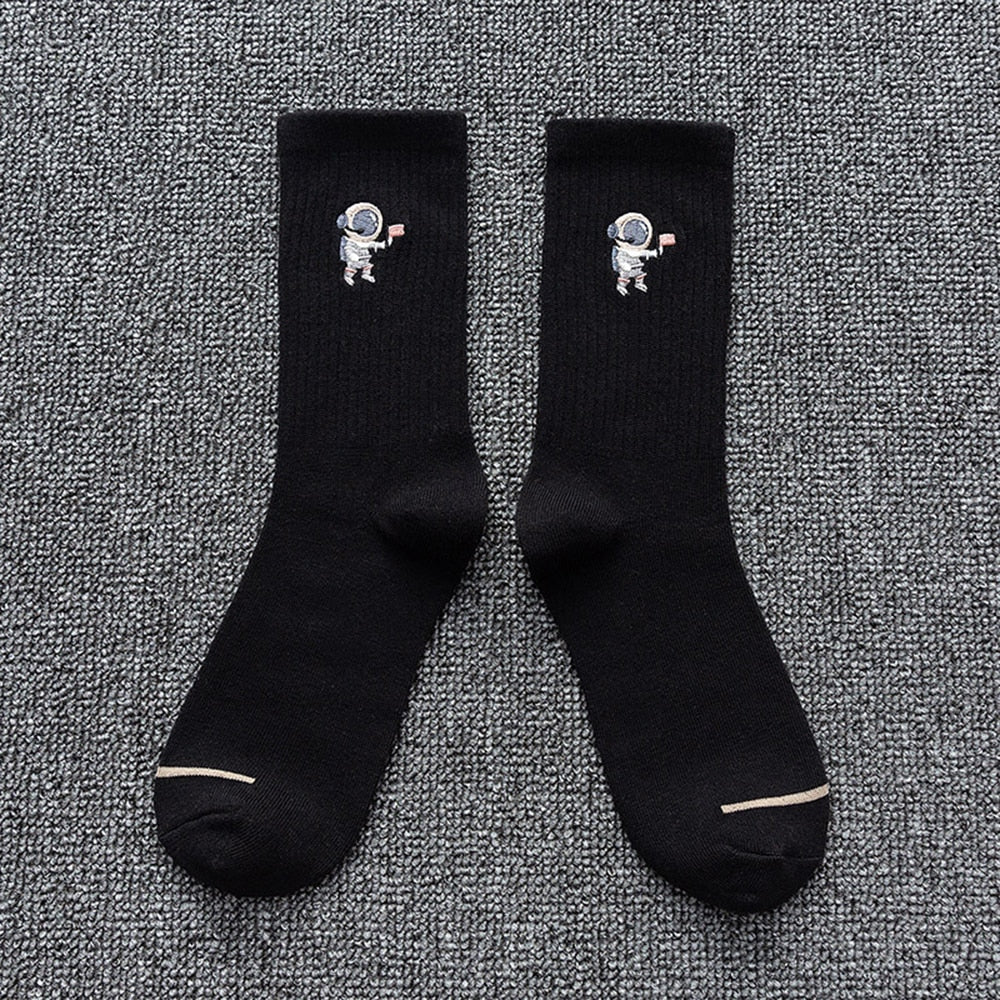 Solid Color Astronaut Socks