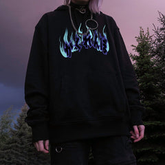 Dark Style Letters Japanese Oversize Hoodie