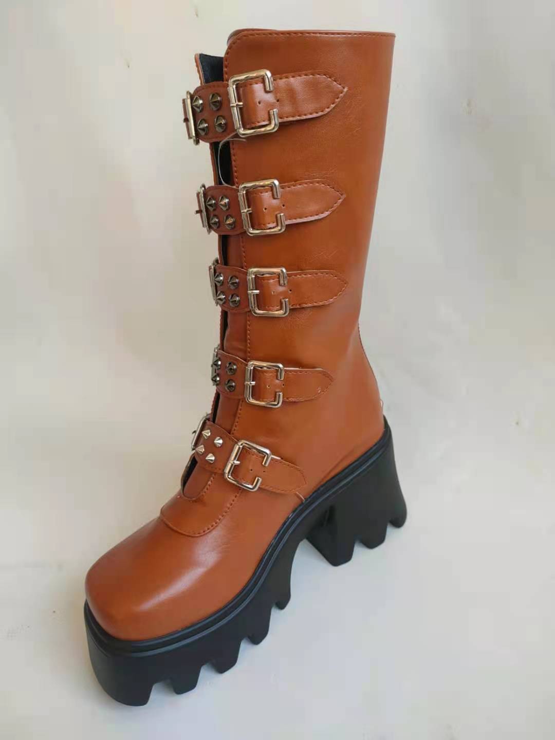 Punk Rock High-heeled Boots