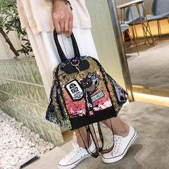 Cute Multifunction Sequins Backpack