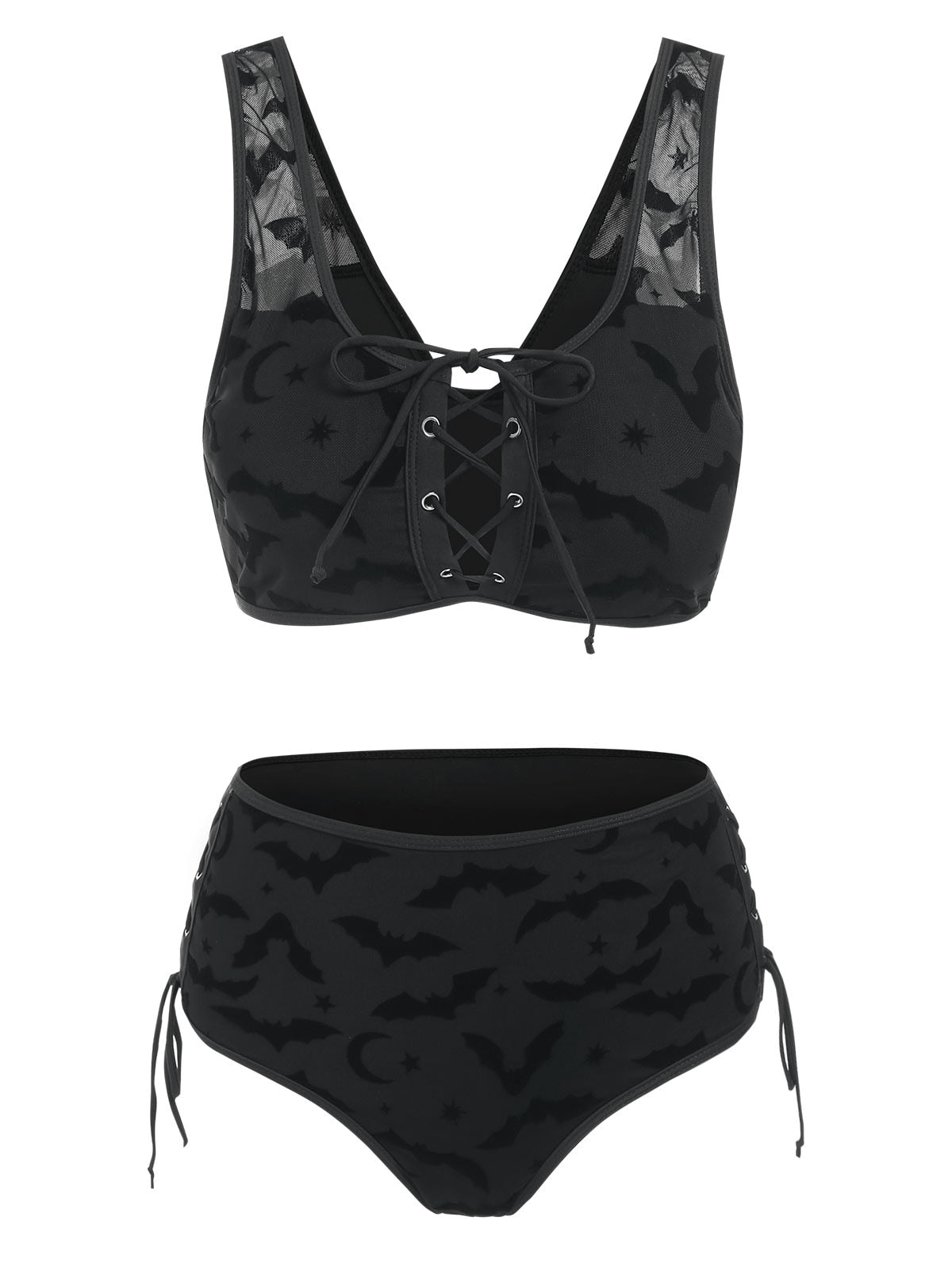 Lace-Up Padded Bikini Beachwear