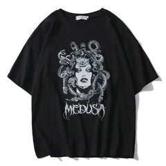 Solid Color Medusa T-Shirt Short Sleeve