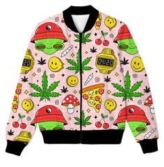 Happy 420 Alien Sublimation Print Jacket