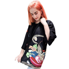 Angry Ramen 3/4 Sleeve Kimono