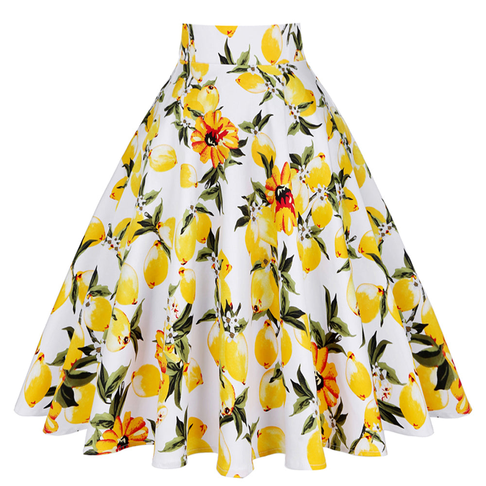 High Waist Flower Skirt