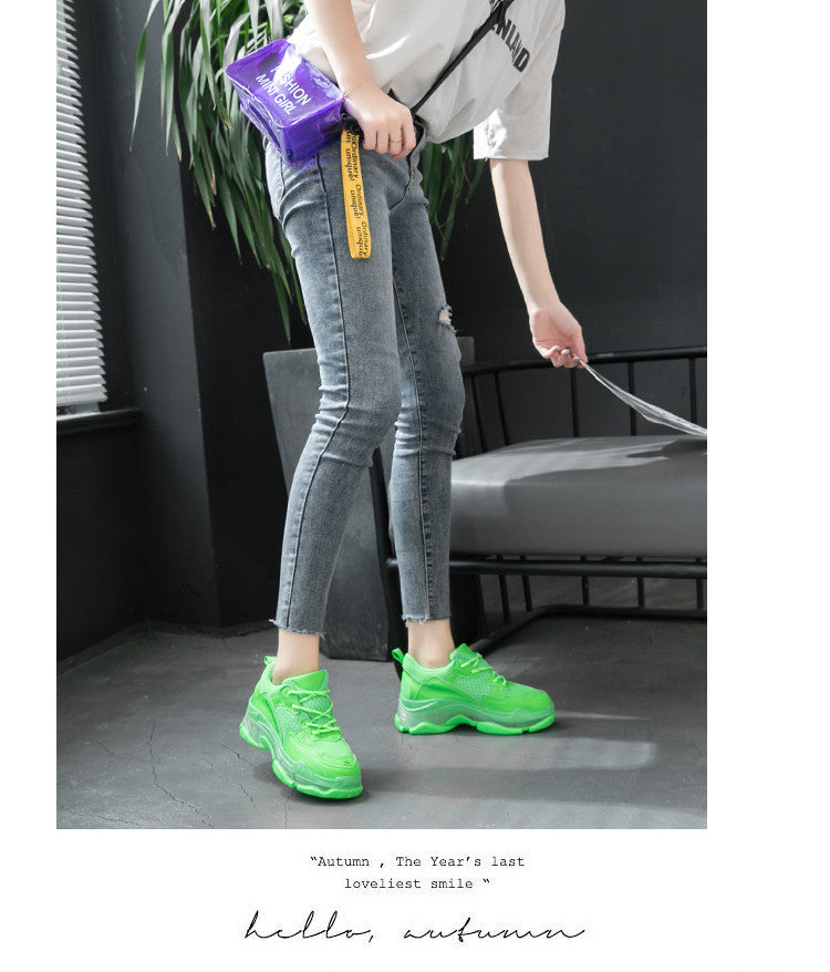 Casual Mesh Solid Color Sneakers