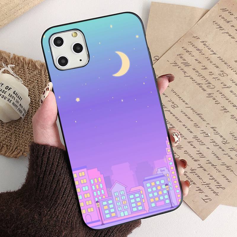 Vaporwave Pastel Pixel Moon Phone Case IPhone