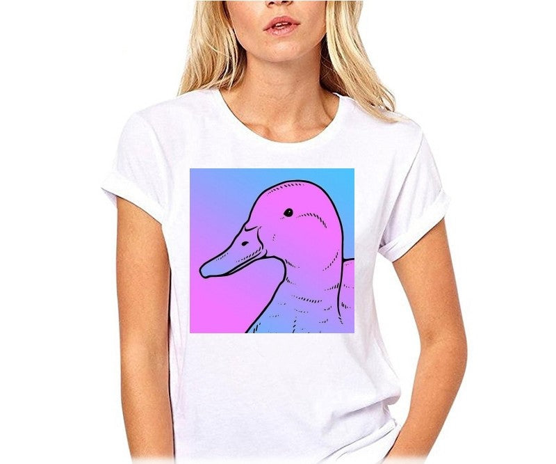 The Duck Vaporwave Women T-Shirt