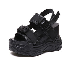 Aesthetic Vegan Platform Sandals