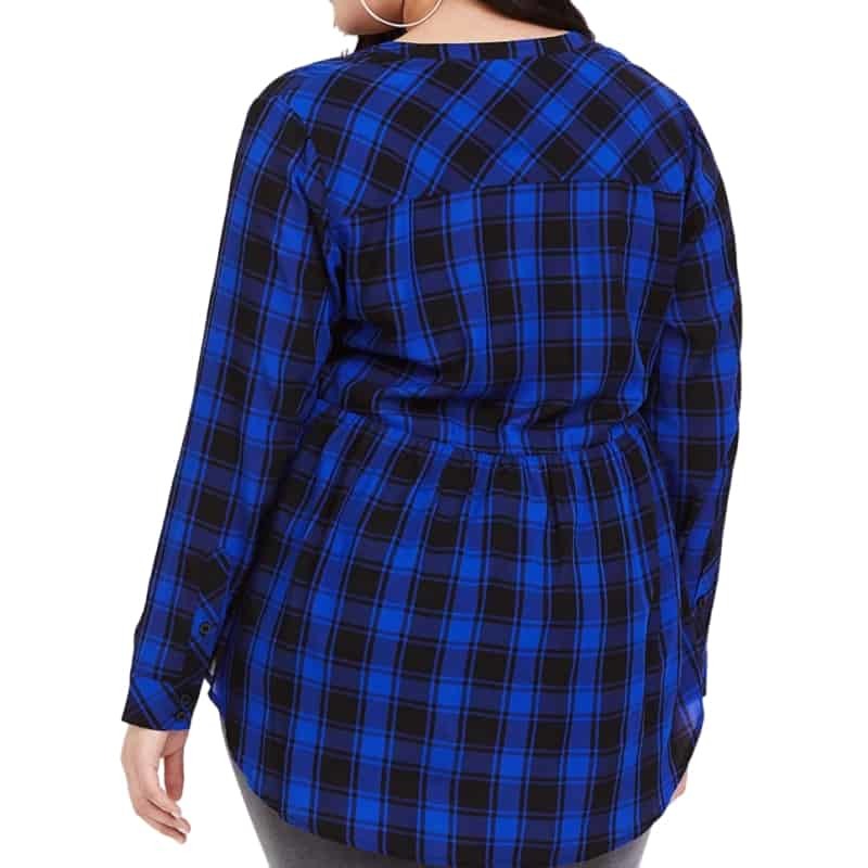 Checkered V-Neck Shirt