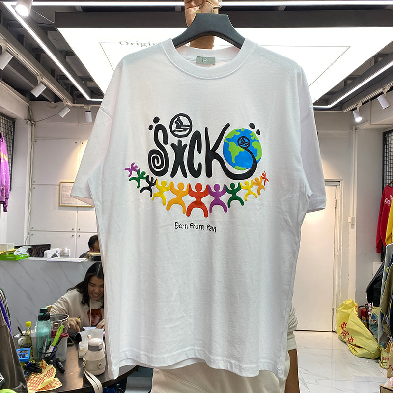 Sick World Round Neck T-shirt