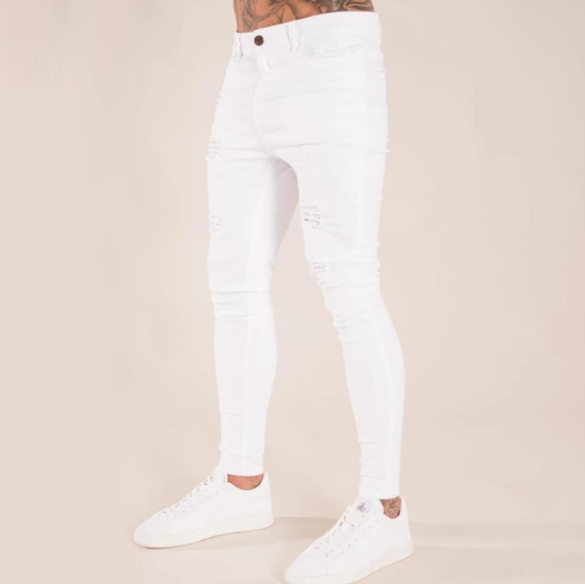 Distressed Skinny Middle waist Pants