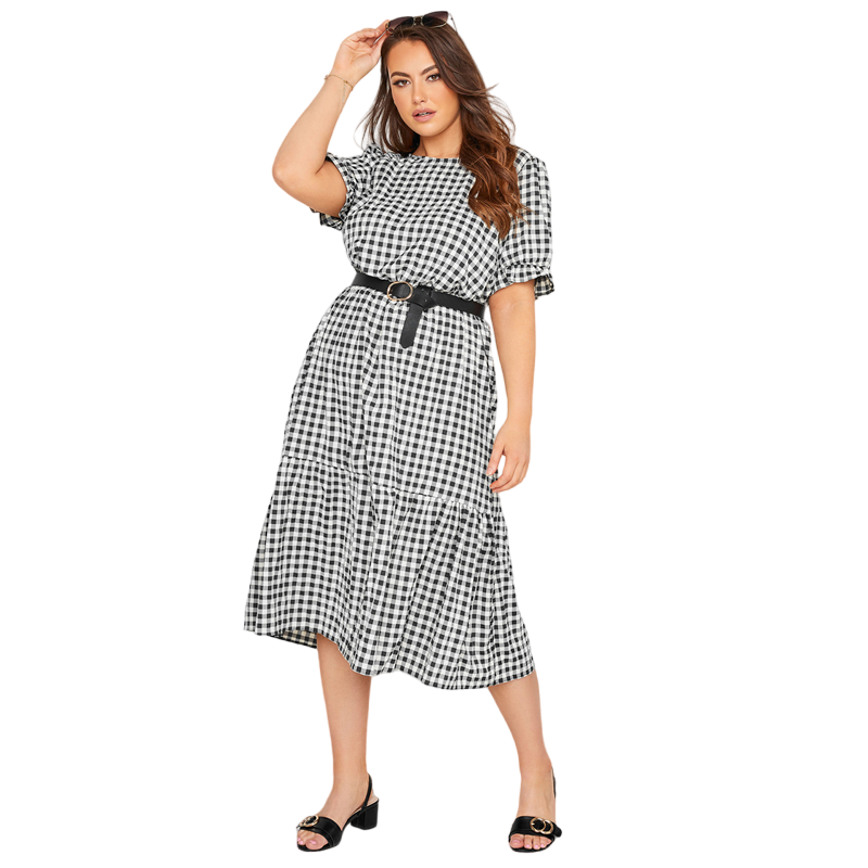 Checkered Plus Size Dress