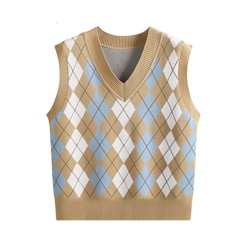 V-Neck Knitted Vest