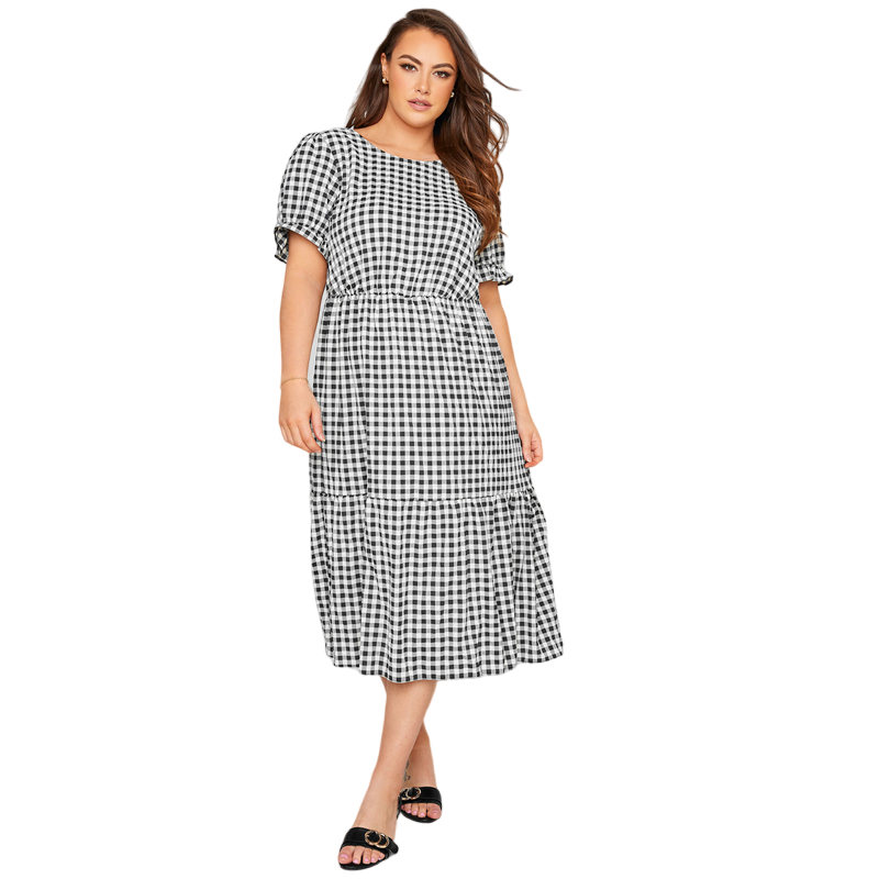 Checkered Plus Size Dress