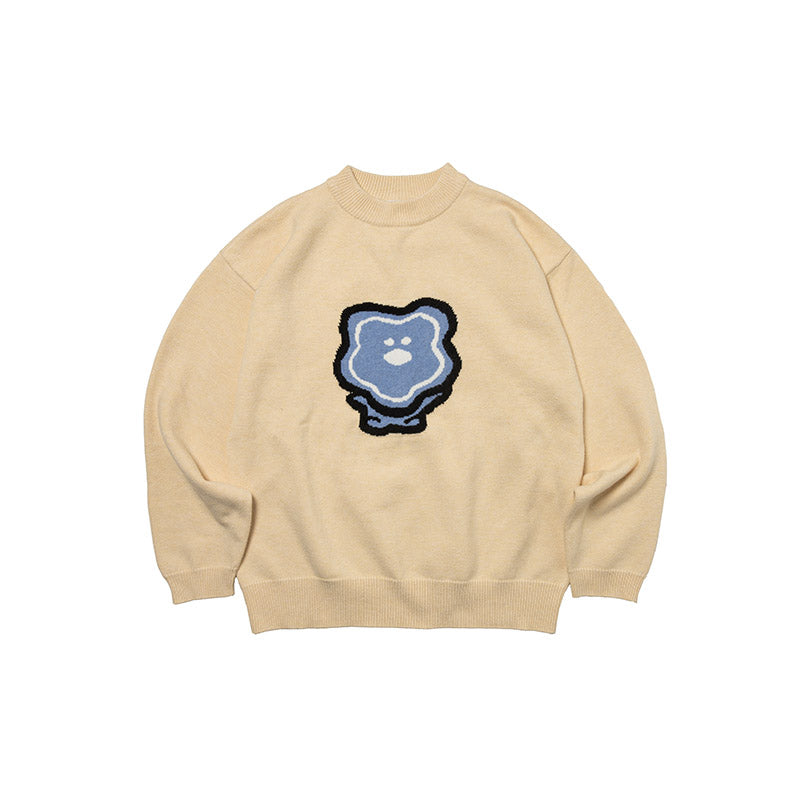 Loose Knitted Bear Sweatshirt