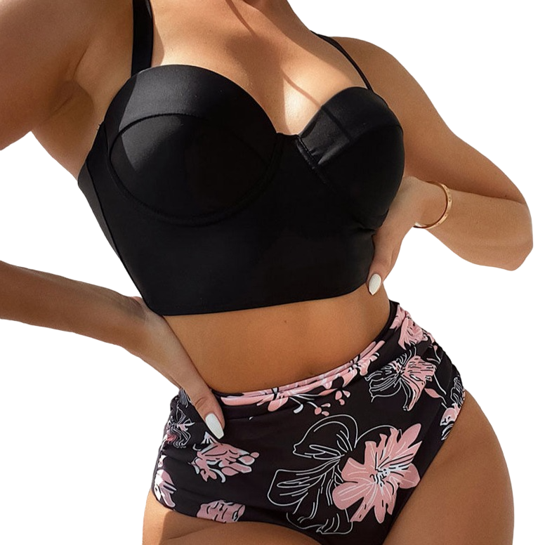 Hard Bag High Waist Bikini Swimsuit