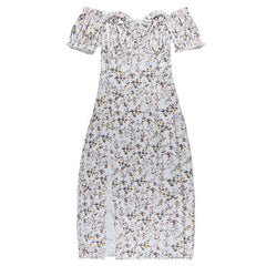 Long Short Sleeve Floral Dress