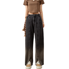 High Waist Baggy Slit Pants