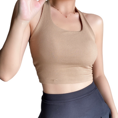 Pastel Color Hig Waist Crop Top