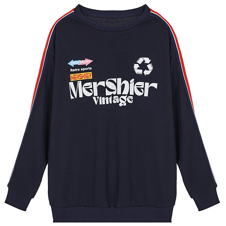 Mershier Dark Blue Long Sleeve Sweatshirt