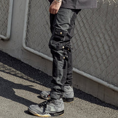 Casual Long Contrast Cargo Pants