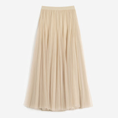 Solid Color Chiffon Skirt