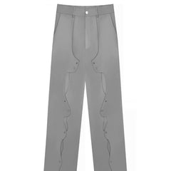 Cuts and Buttons Long Pant