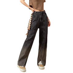 High Waist Baggy Slit Pants