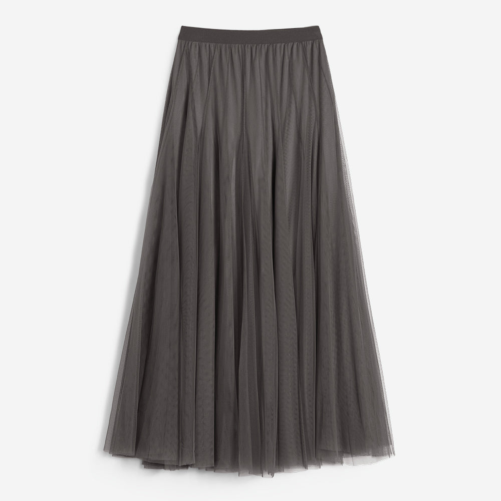 Solid Color Chiffon Skirt